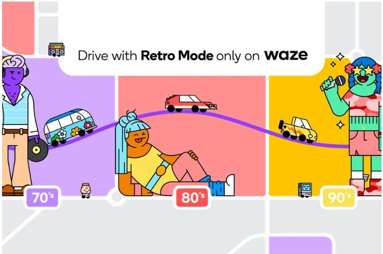 Waze went Retro: how to adjust navigation to the style of the 70s, 80s or 90s