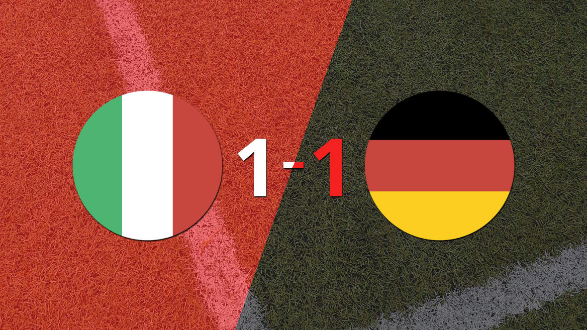 Empate a uno entre Italia y Alemania