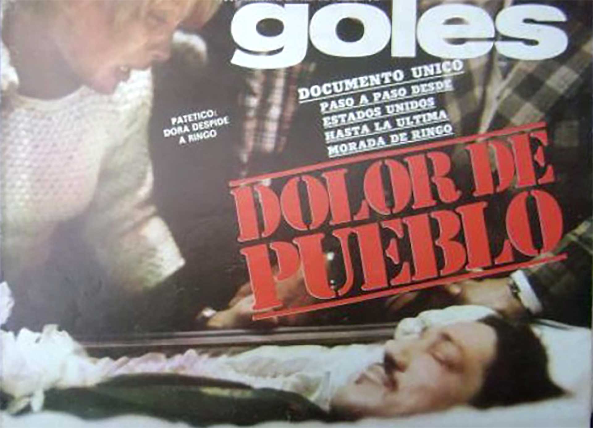 La tapa de la revista El Gráfico muestra el último adiós de su esposa  Dora al peso pesado más importante que tuvo la Argentina