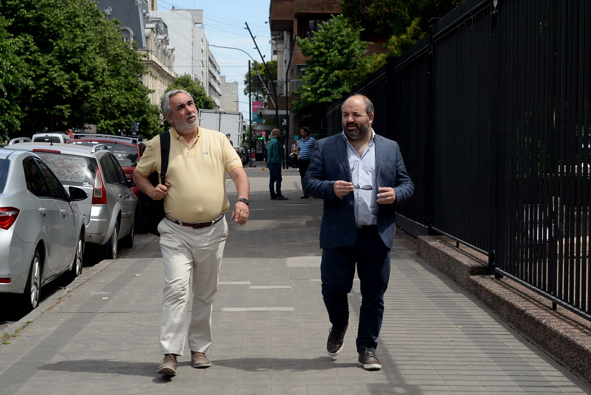 El intendente de Trenque Lauquen, Miguel Fernández, y el senador de la UCR Agustín Maspoli