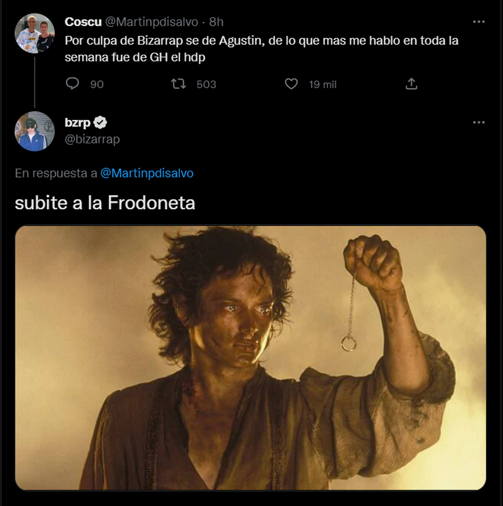 El apoyo de Coscu y Bizarrap a Agustín de Gran Hermano