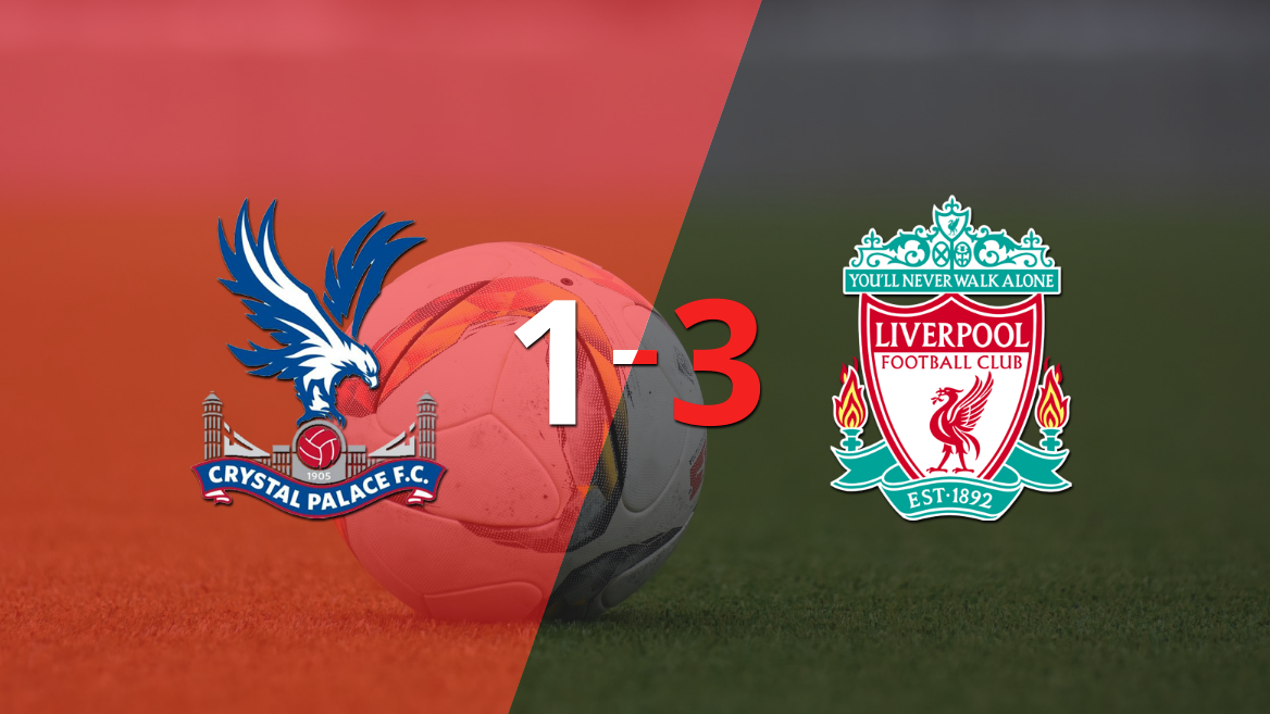 Liverpool gana 3 a 1 en su visita a Crystal Palace