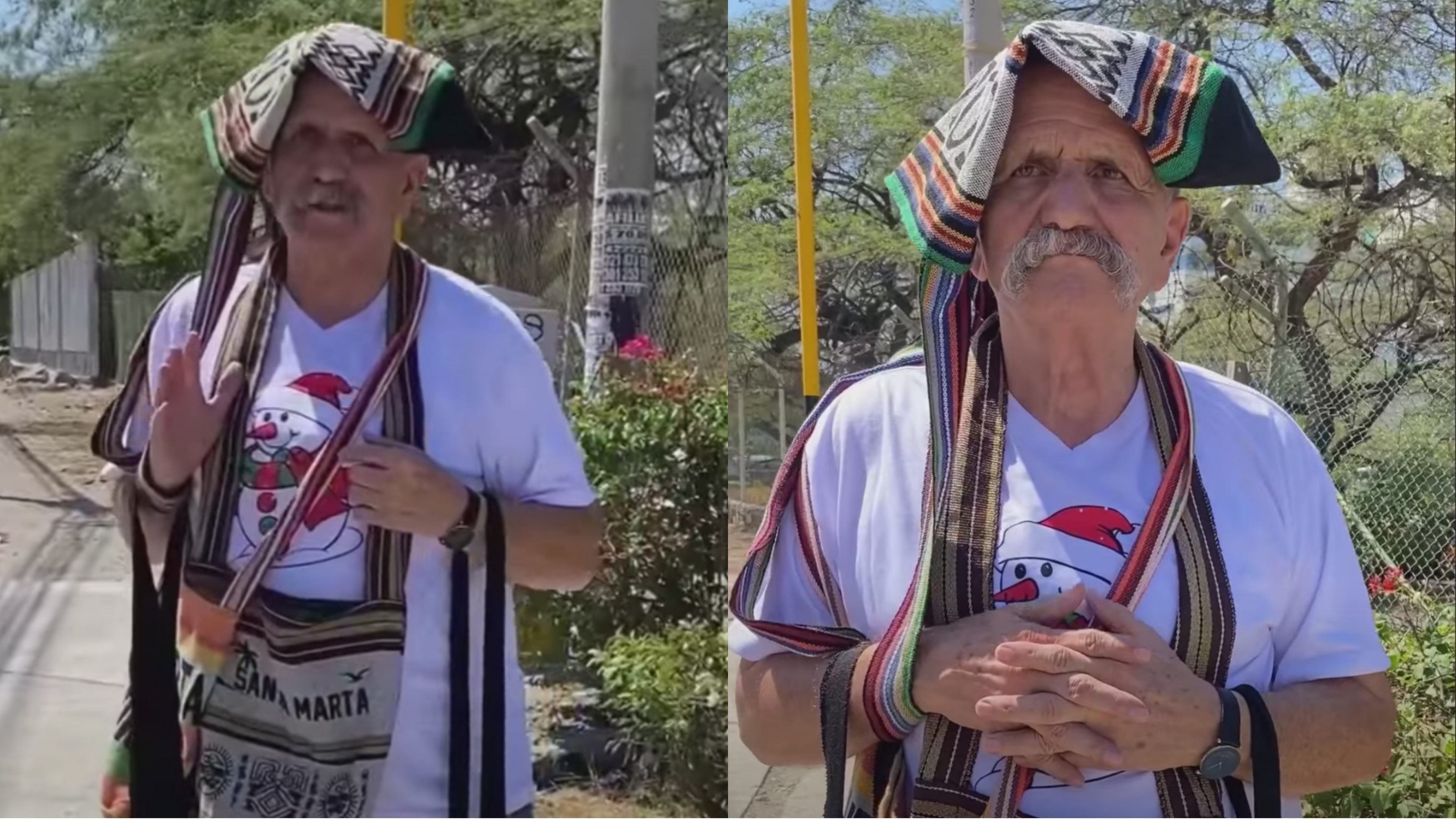 Álvaro Lemmon, ‘el hombre caimán’, ahora vende mochilas en las calles de Santa Marta