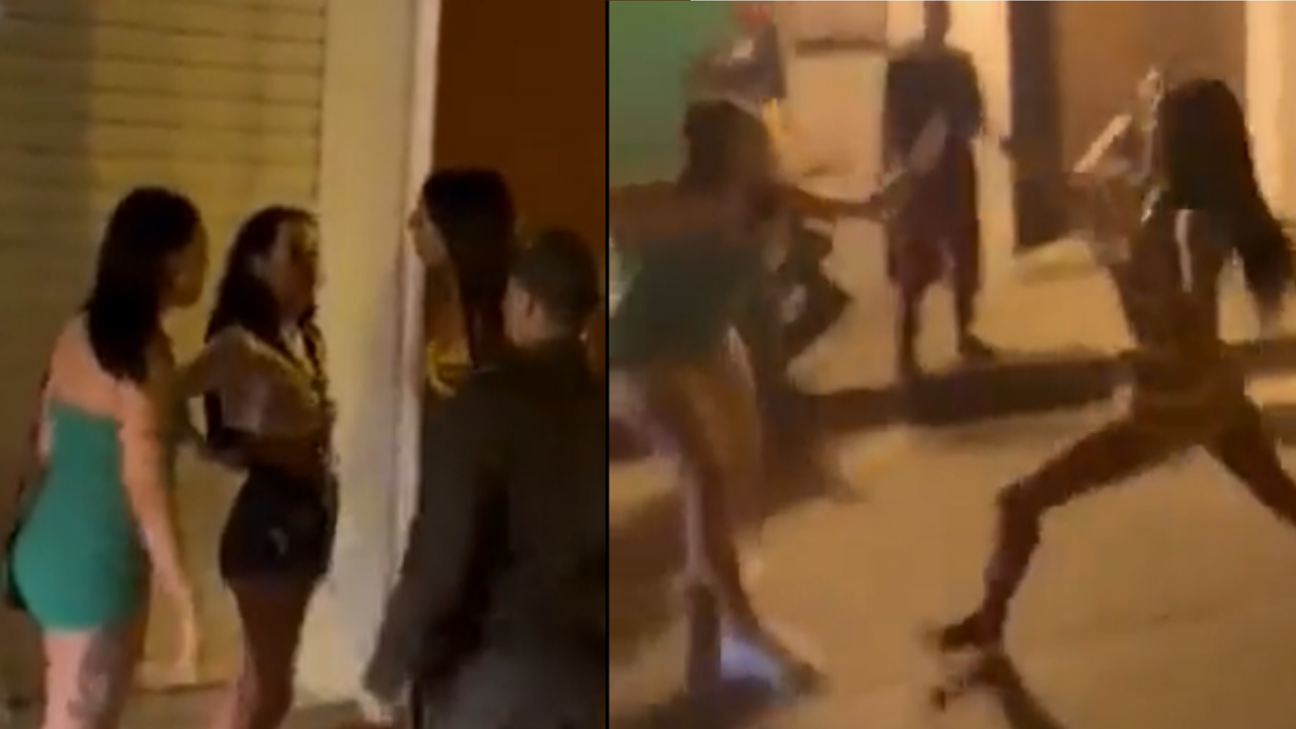 En video: un policía quedó en medio de la pelea de dos trabajadoras sexuales por un cliente en Cartagena