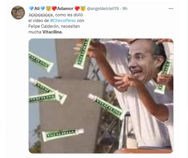 Social media users reacted with funny memes to the celebration of the former president and Formula 1 driver (Picture: Twitter / @angedelciel19)
