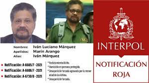 Iván Márquez. Circular roja (Interpol)