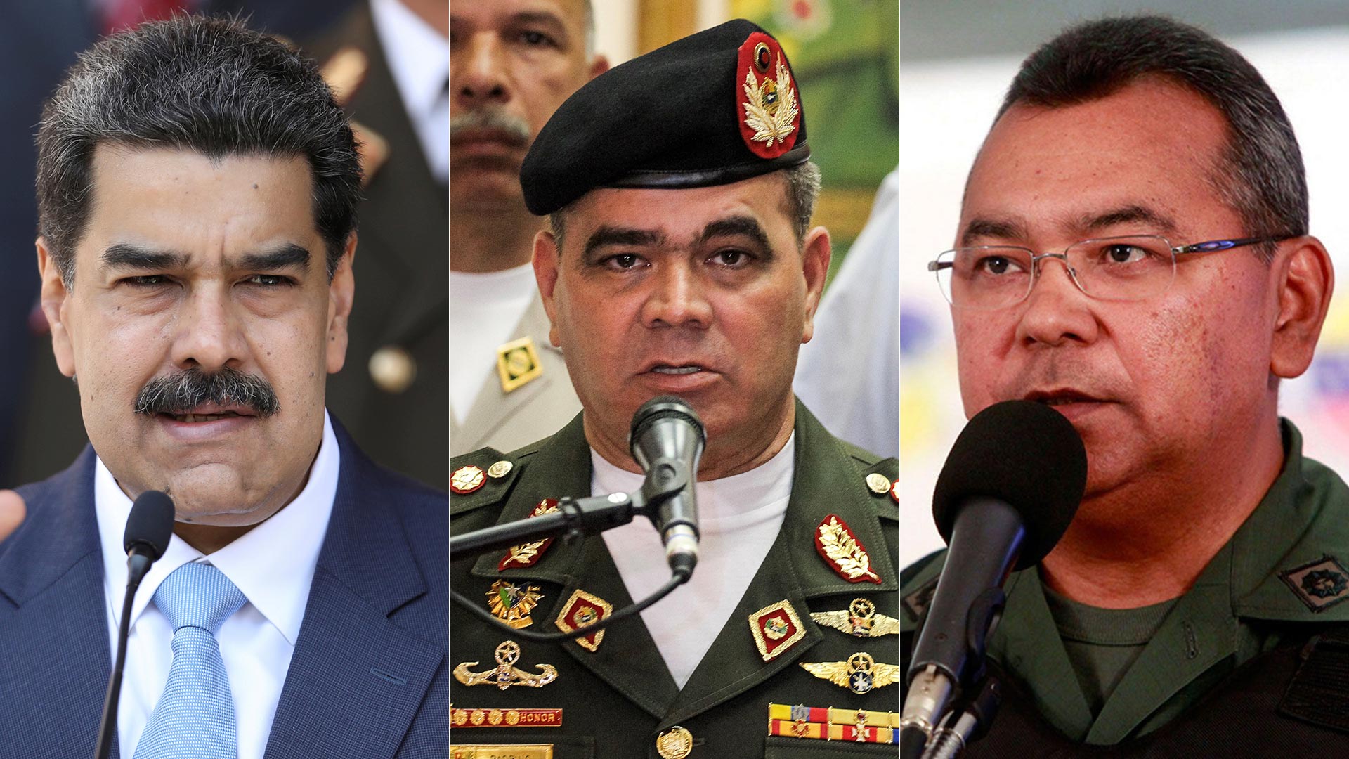 Nicolás Maduro, Vladimir Padrino y Néstor Reverol