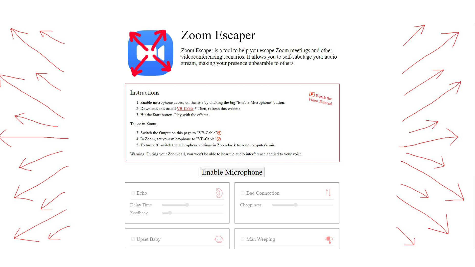 Zoom Escaper, la app para sabotear videollamadas.