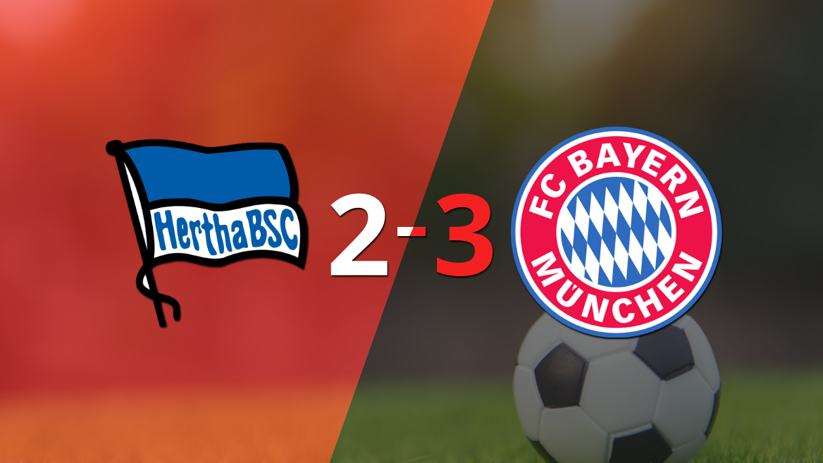 Eric Choupo-Moting marca un doblete en la victoria 3-2 de Bayern Múnich ante Hertha Berlín