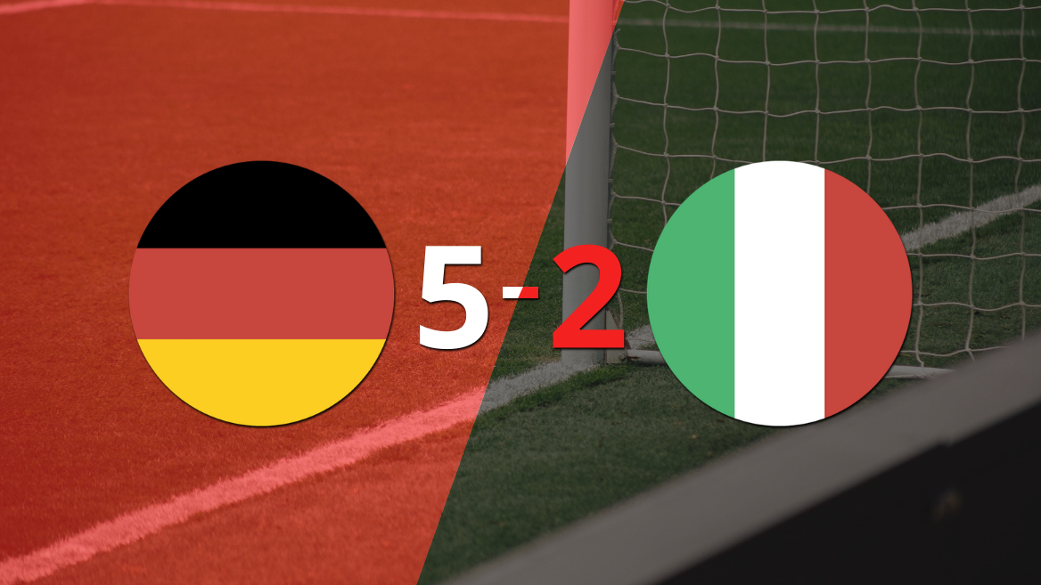 Alemania goleó 5-2 a Italia con doblete de Timo Werner