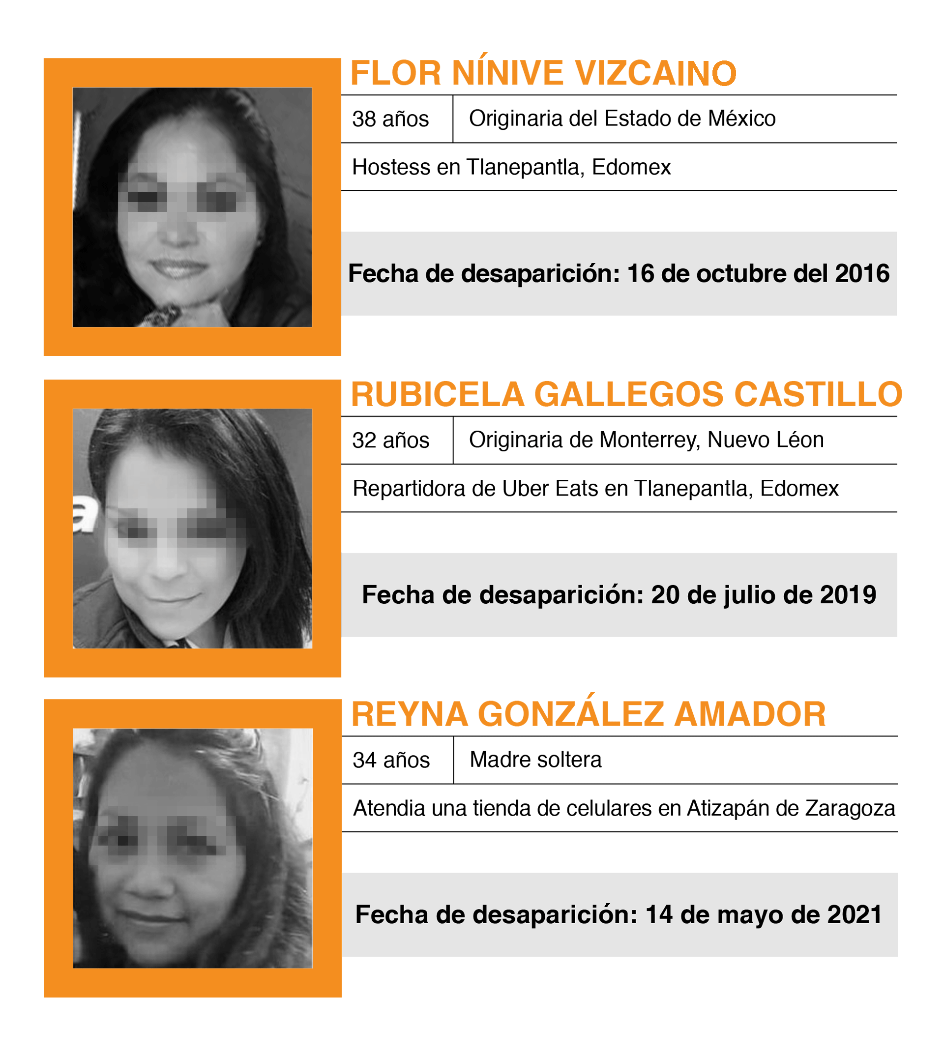 Las credenciales del INE de tres mujeres fueron encontradas en la casa del feminicida serial, en Atizapán de Zaragoza (Gráfico: Infobae México)