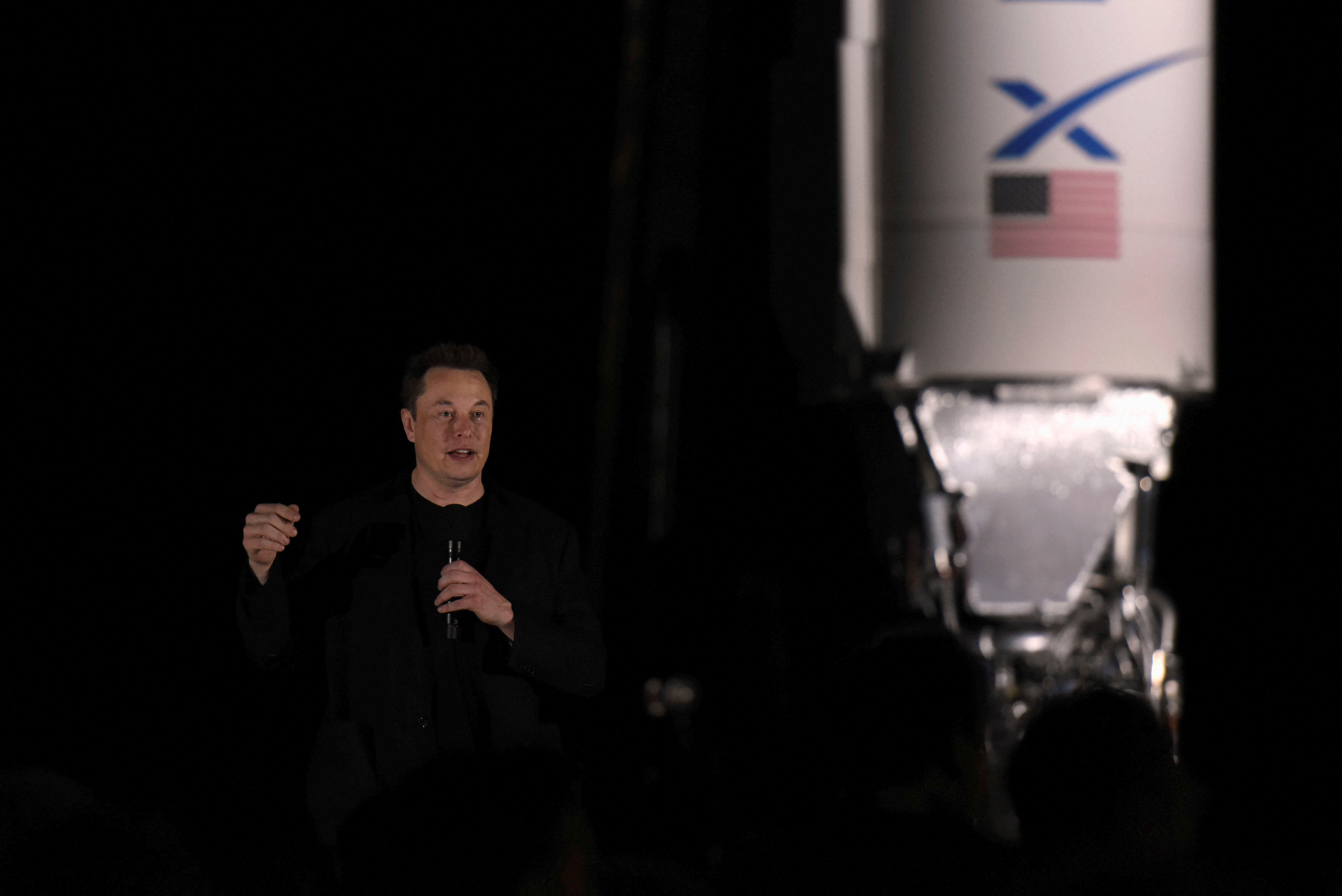 Elon Musk, durante una cofnerencia sobre Starship en Boca Chica, Texas (REUTERS/Callaghan O'Hare/Archivo)