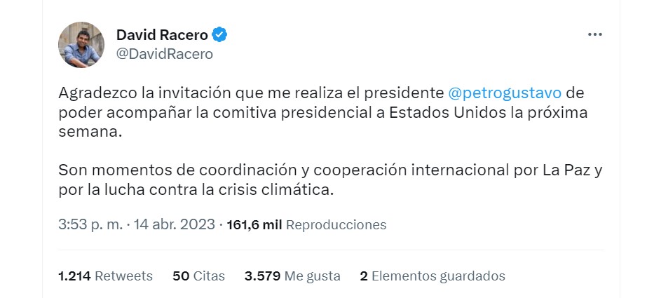Roy Barreras y David Racero acompañarán al presidente Petro a su visita a los Estados Unidos: esta será su agenda