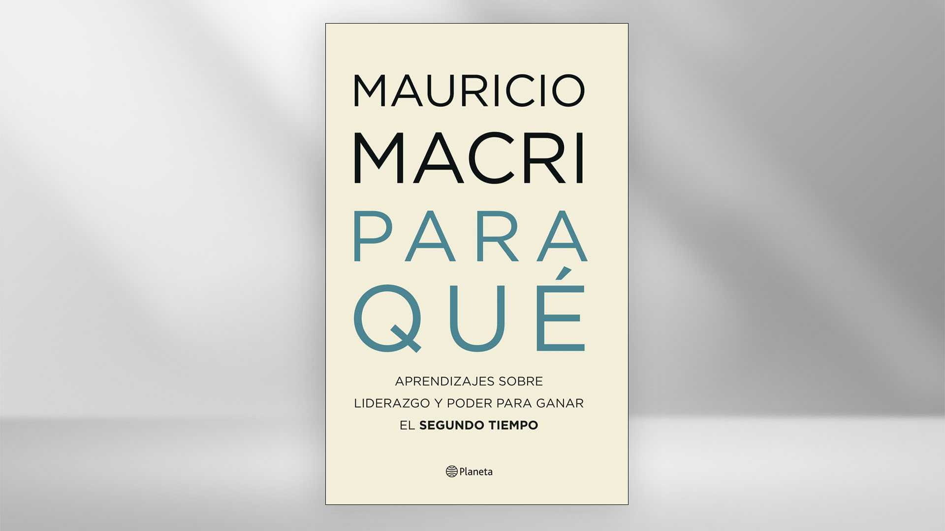 Portada del libro que presentará Mauricio Macri el 24 de octubre