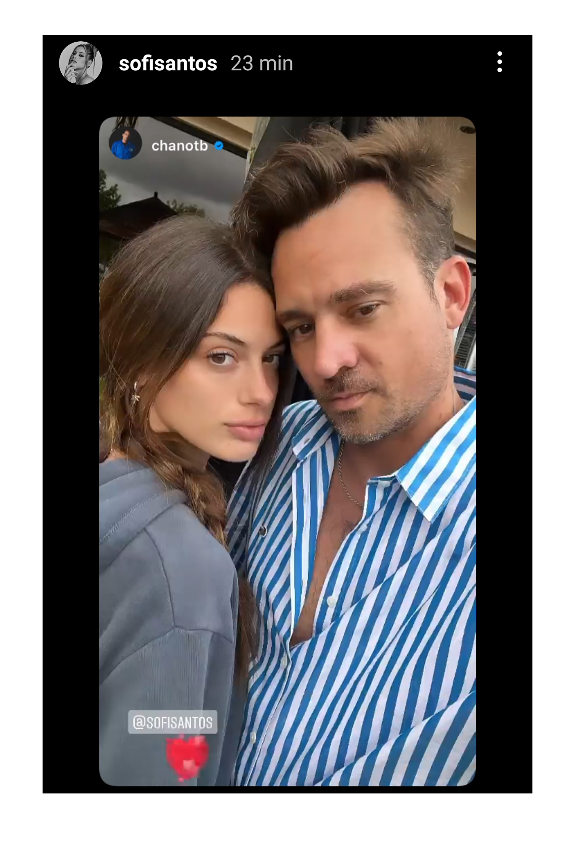 La foto con la que Chano Charpentier y Sofía Santos confirmaron su romance en Instagram