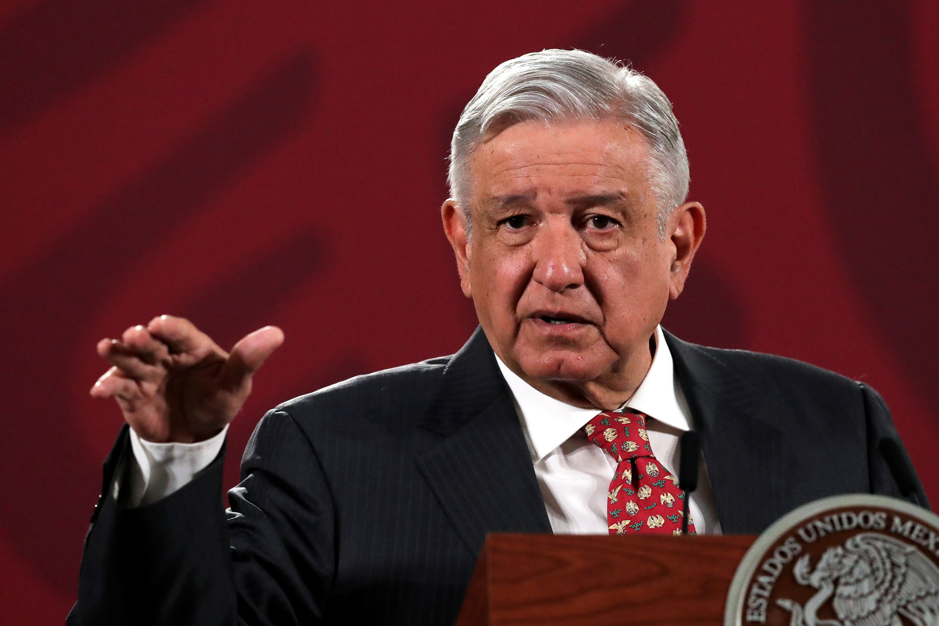 The President emphasized that Mexico had the tools to deny the T-MEC violation.  (Photo: Reuters/Henry Romero)