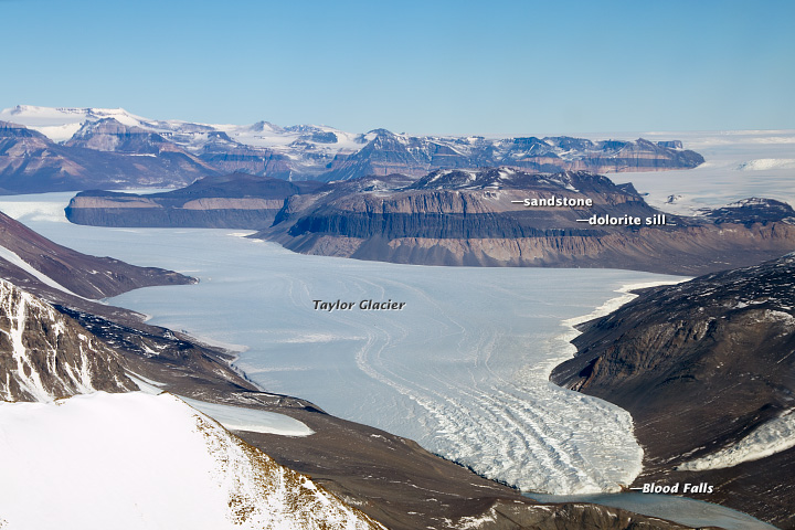 La salmuera permanece líquida dentro de los ambientes subglaciales y englaciales a través del calor latente de congelación junto con un contenido elevado de sal
