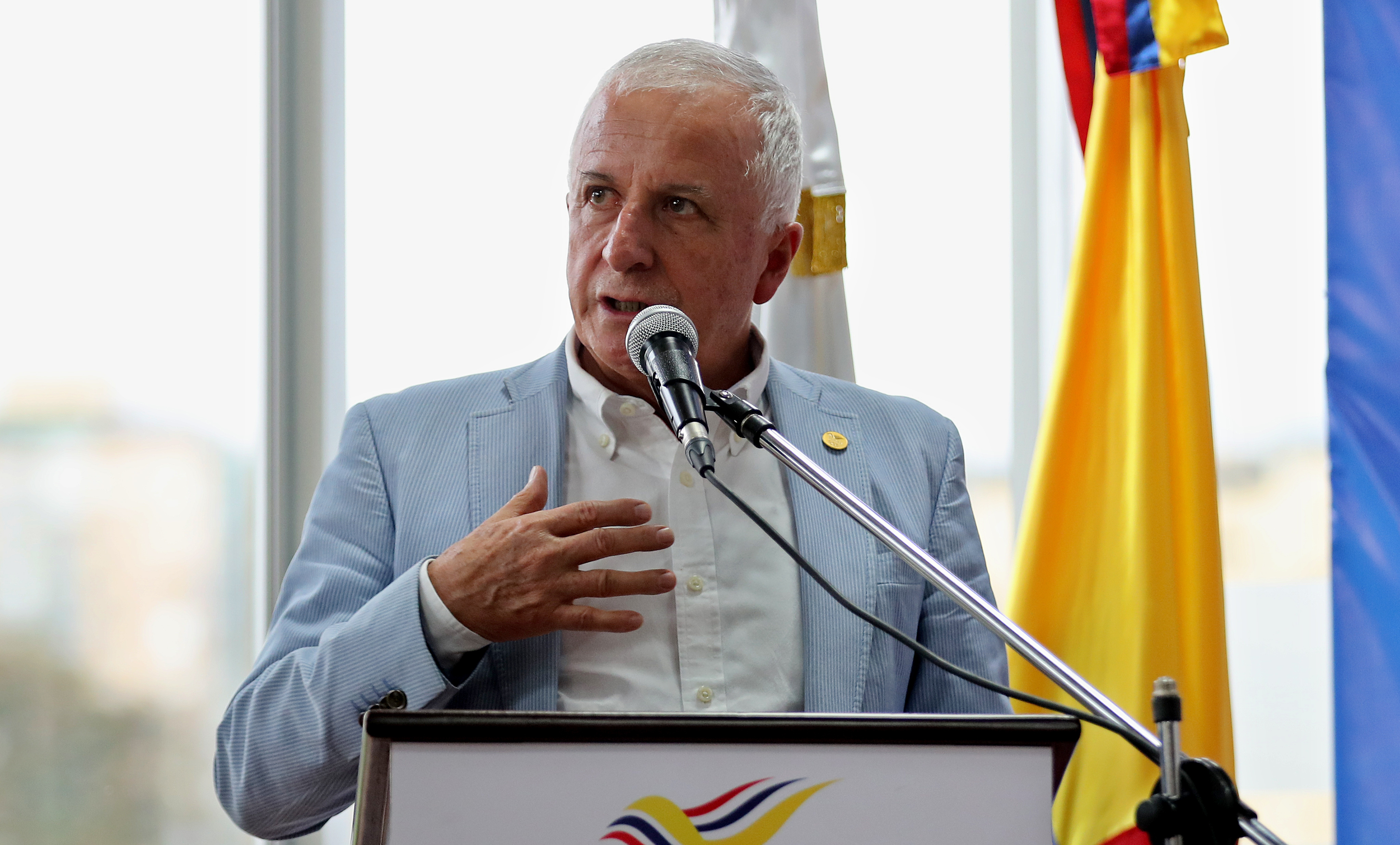 El colombiano Baltazar Medina, presidente de la Organización Deportiva Bolivariana (Odebo), en una fotografía de archivo. EFE/Leonardo Muñoz
