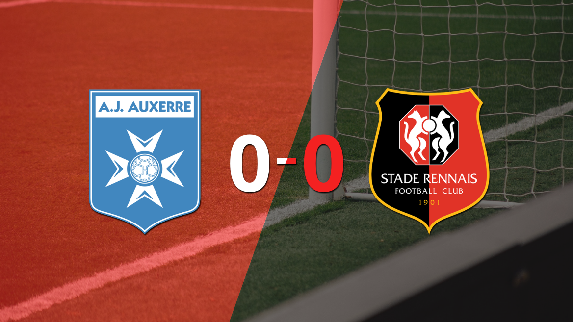Auxerre y Stade Rennes no se sacaron ventaja y terminaron sin goles