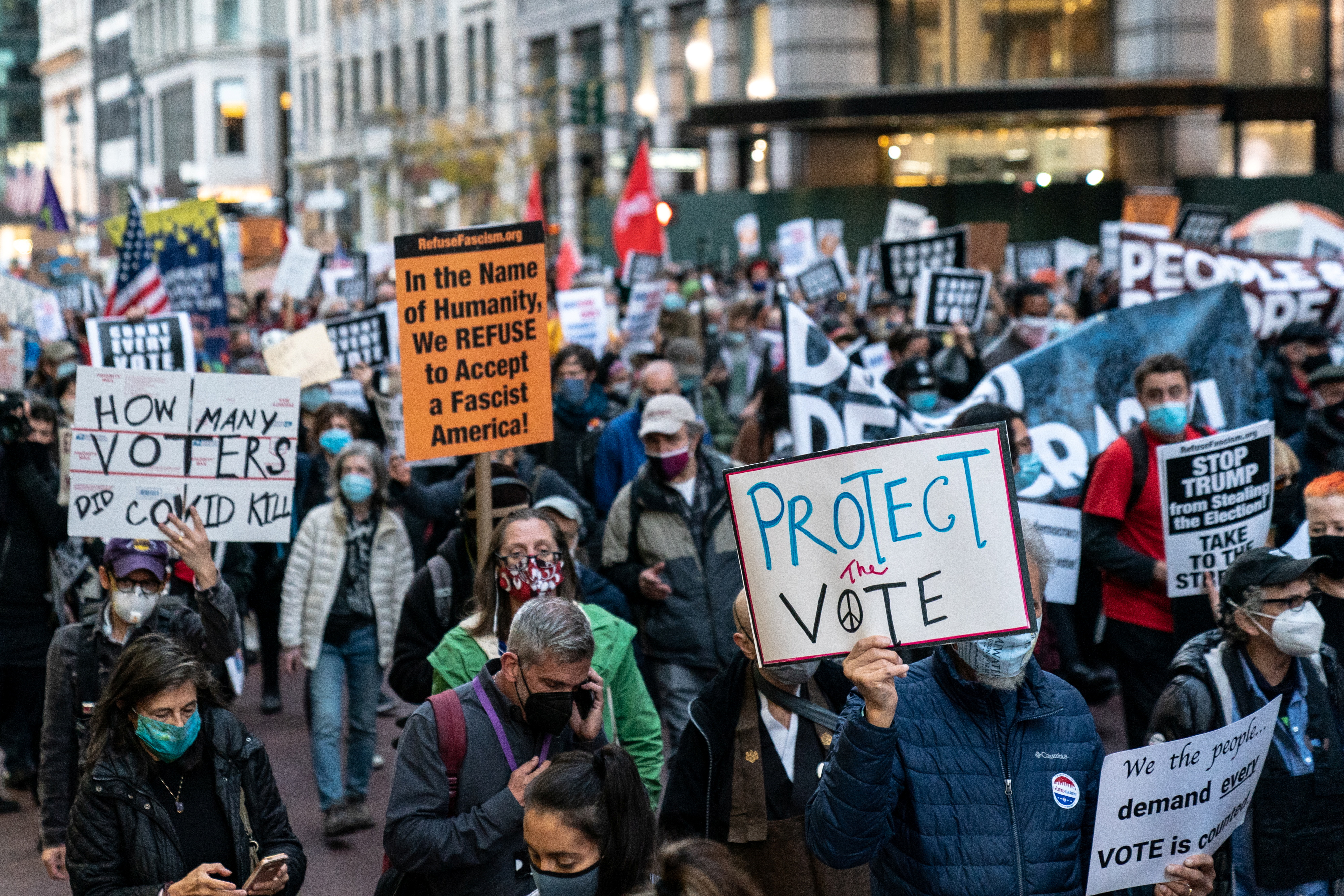 Marcha para "proteger el voto", en Manhattan (Reuters)