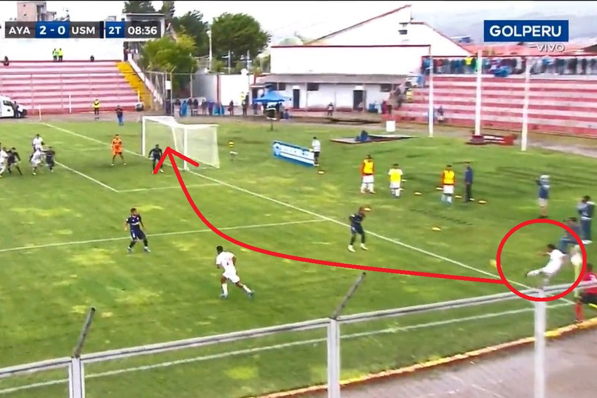 Gol olímpico de Ayacucho FC: Cristian Techera marcó sensacional tanto ante San Martín por la Liga 1 (Foto: captura video Gol Perú)