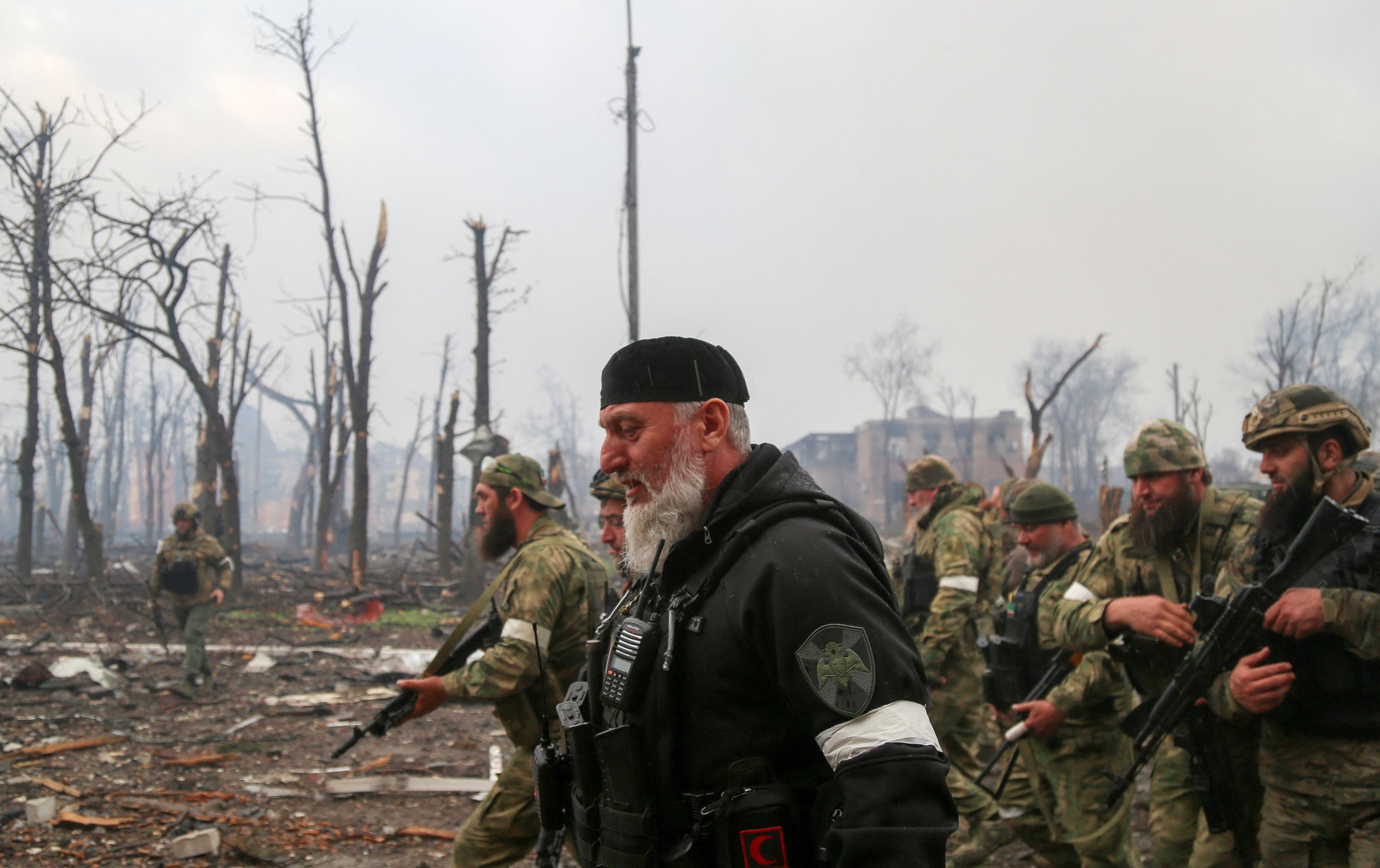 Adam Delimkhanov en el asedio en Mariupol (Reuters)