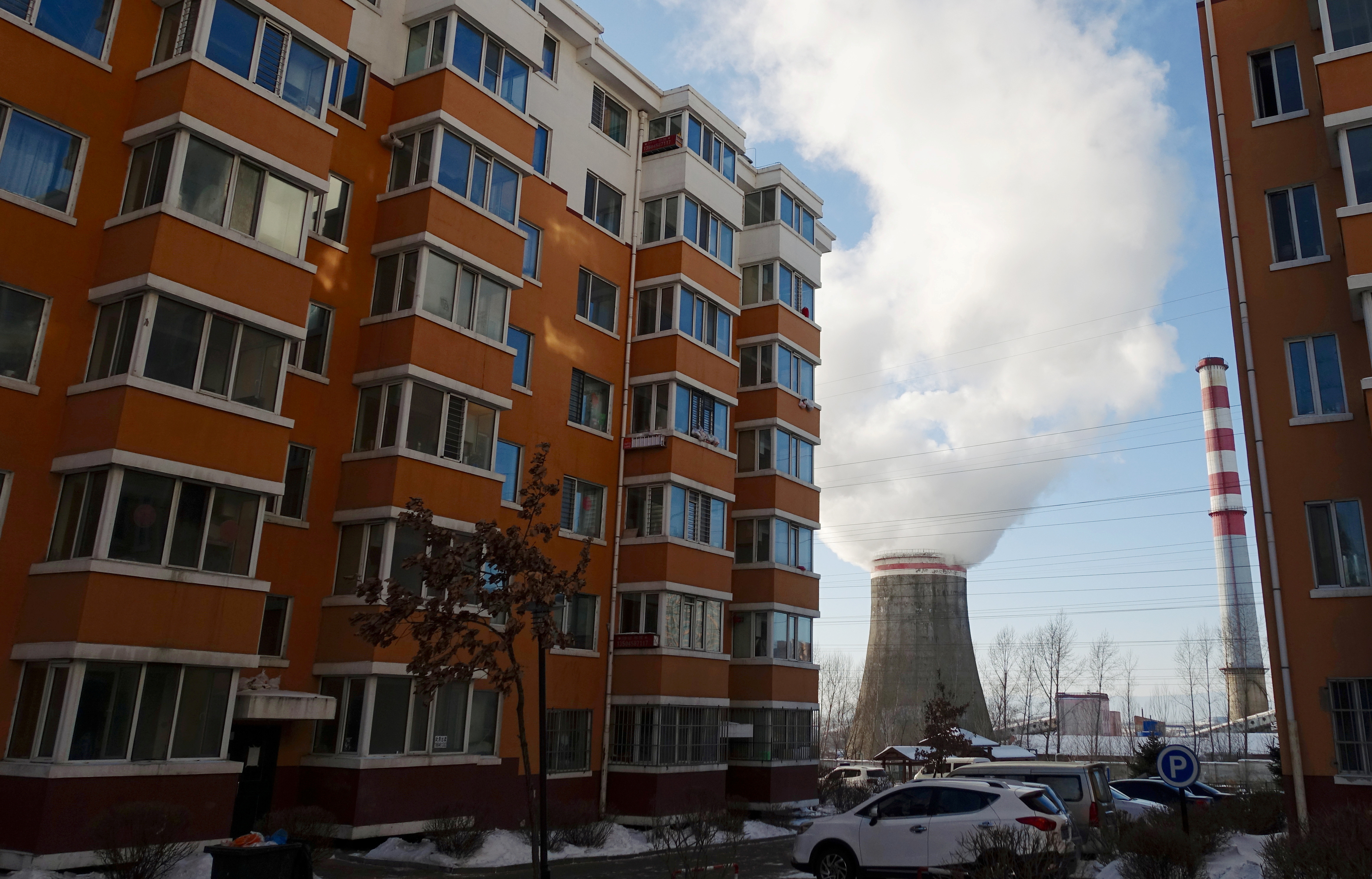 Planta termal de Hegang, en el noreste de China (Reuters)