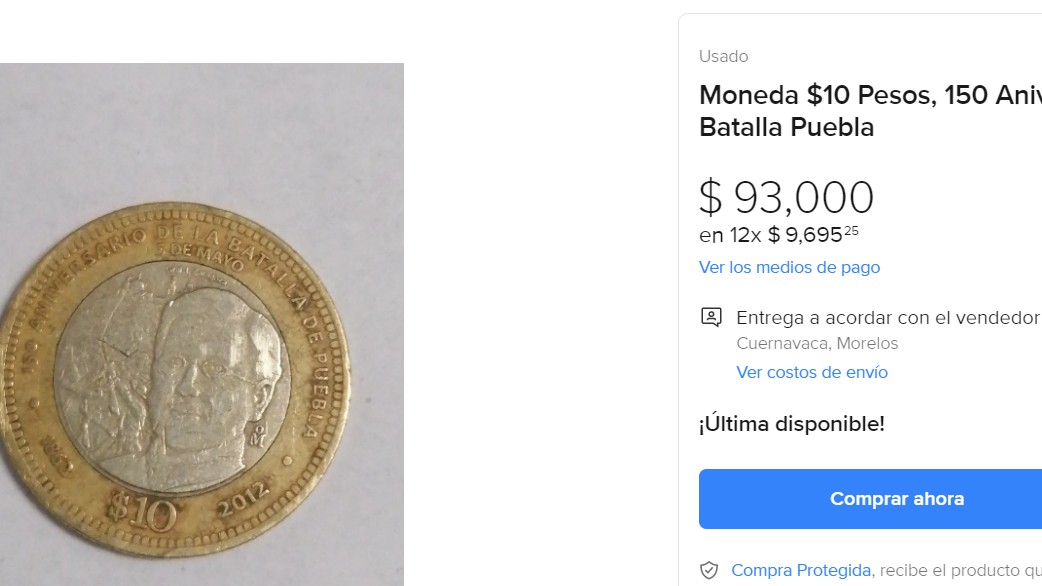 Moneda Batalla. (Mercado Libre)