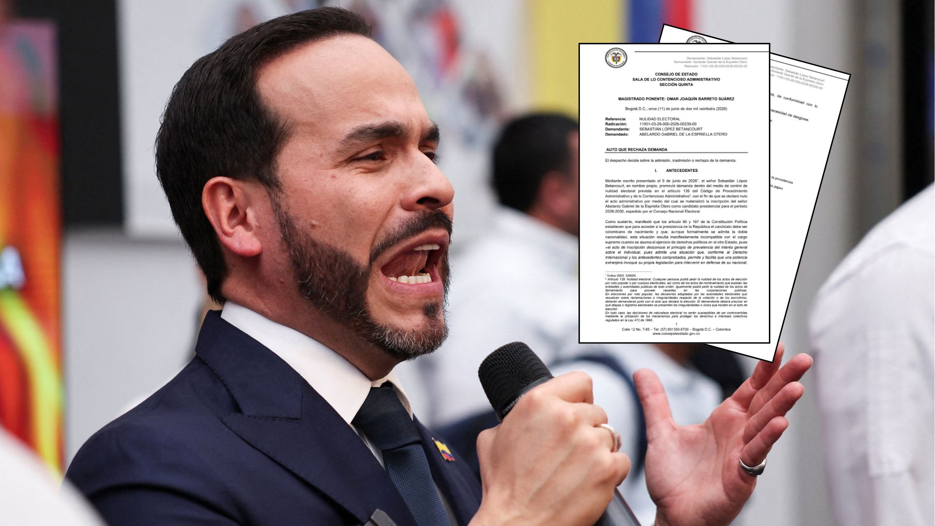 Consejo de Estado resolvió el debate judicial sobre presunta inhabilidad de  Abelardo de la Espriella para aspirar a la Presidencia - Infobae