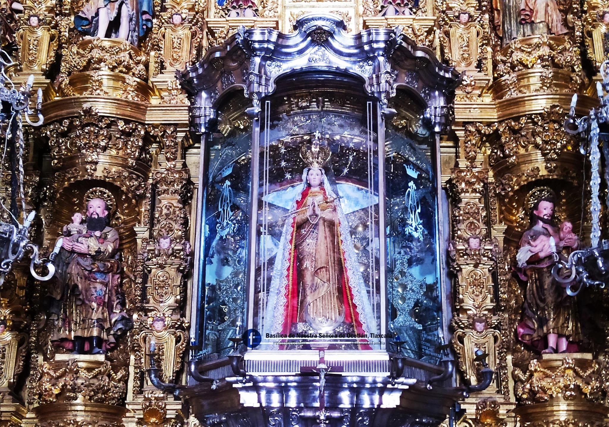 One of the most impressive representations of barco art is found in the church of Nuestra Señora de Octlán (Photo: facebook/Basílica de Nuestra Señora de Ocotlán, Tlaxcala)