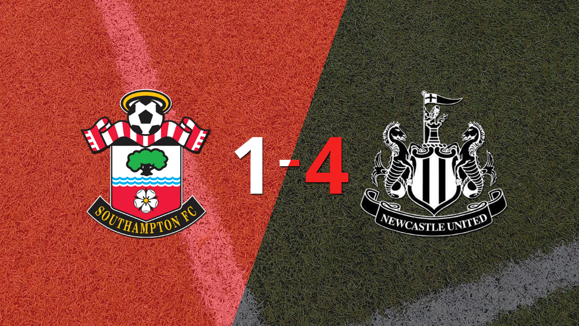 Arrolladora victoria de Newcastle United en casa de Southampton