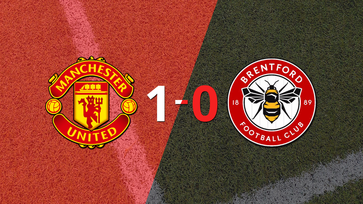 Manchester United venció por la mínima a Brentford