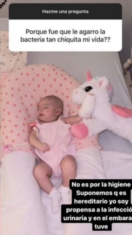 En diálogo con sus seguidores, Barby Franco dio detalles de la salud de su hija Sarah (Fotos: Instagram)