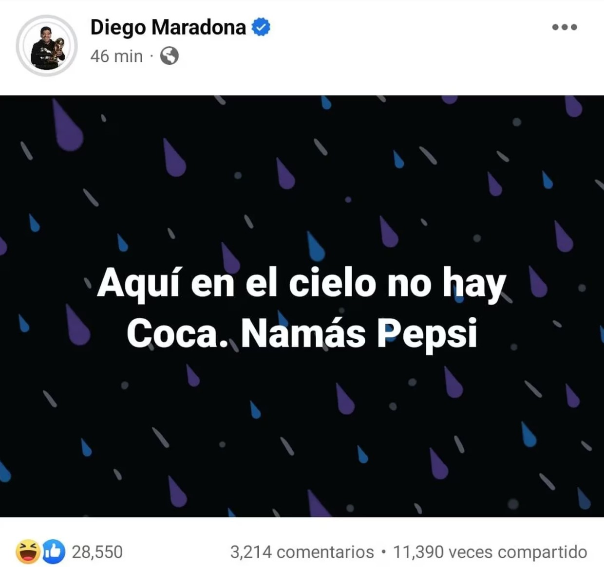 Otro de las publicaciones que realizaron las personas que hackearon la cuenta de Diego Maradona