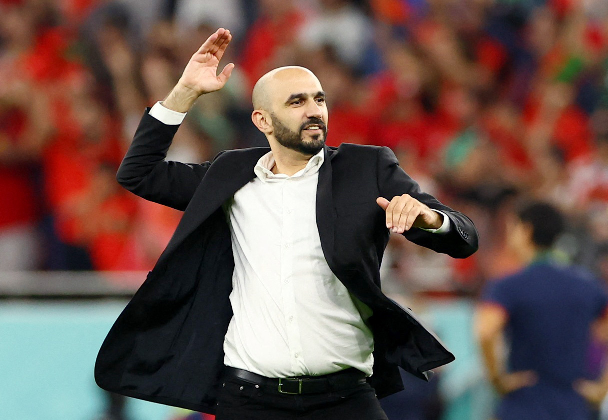 Walid Regragui assumiu o comando da equipe no dia 31 de agosto deste ano (Foto: Reuters)