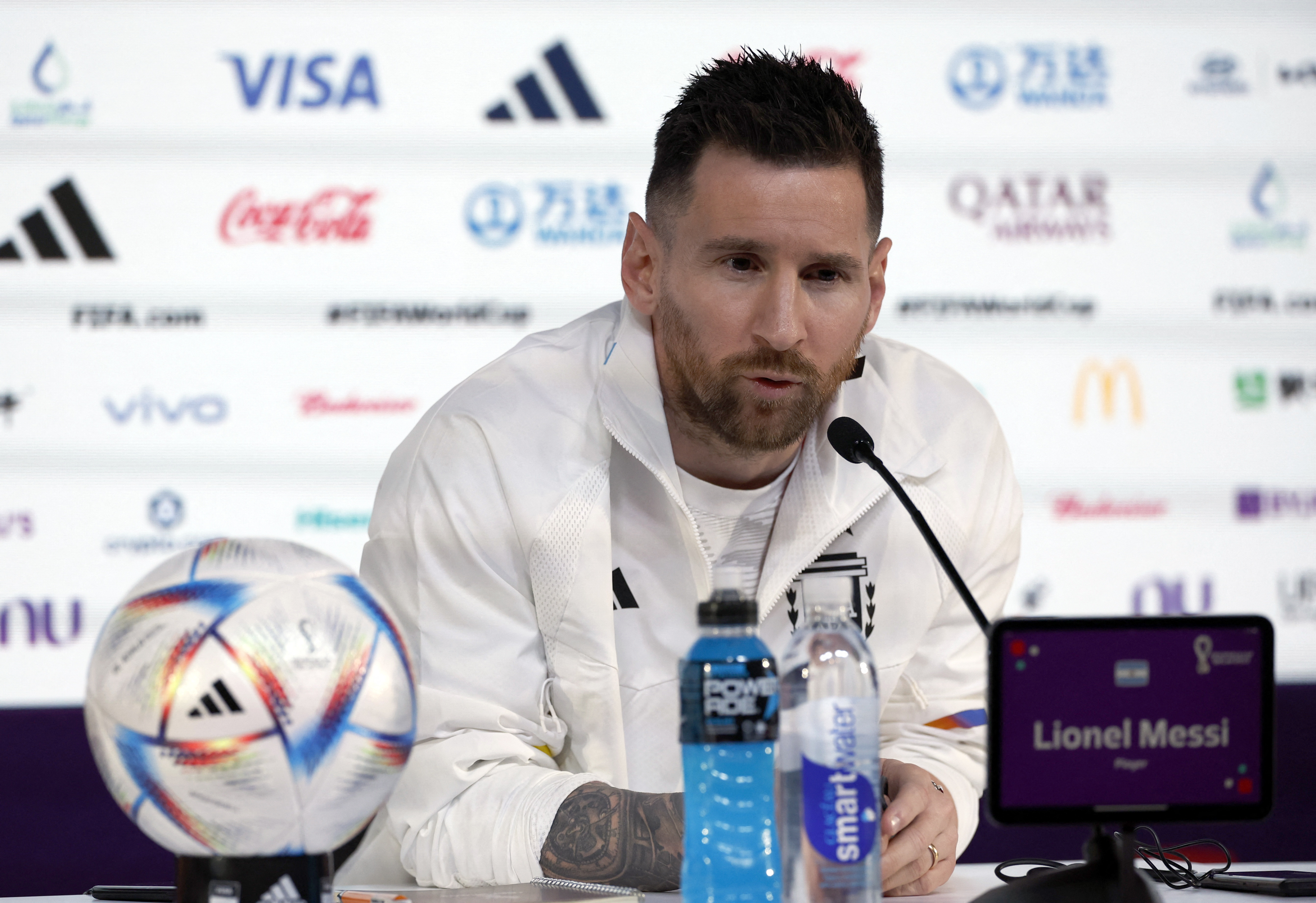 Messi habló antes del debut del Mundial (REUTERS/Albert Gea)