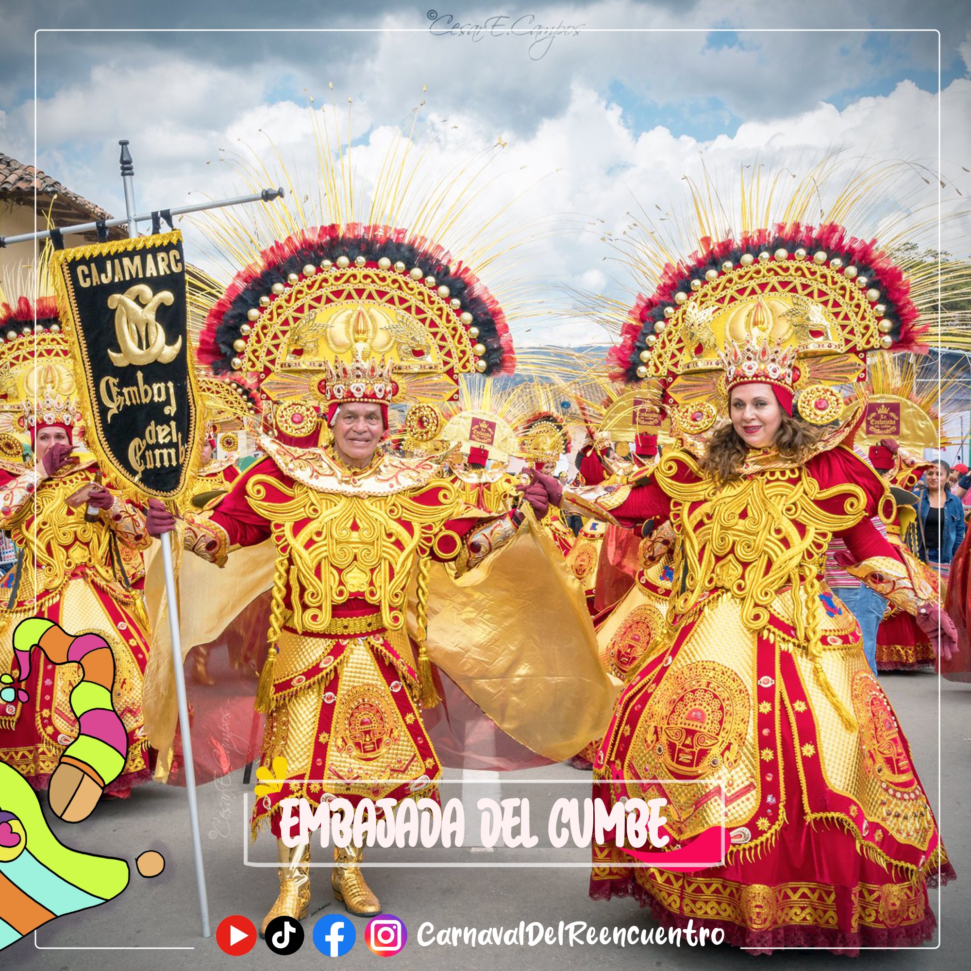 Llega la Embajada del Cumbe. (Carnaval del Reencuentro)