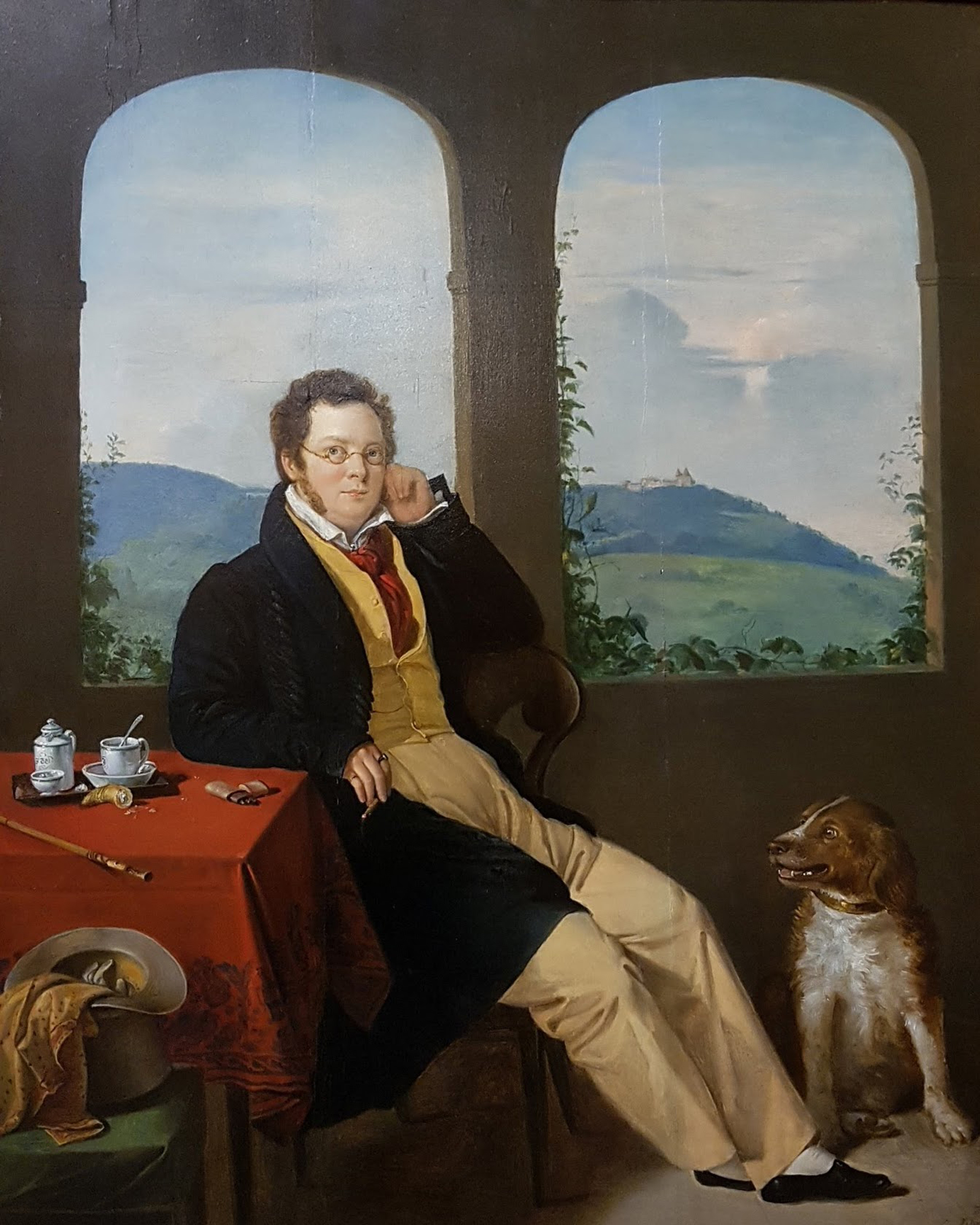 Retrato de Franz Schubert por Gábor Melegh (1827)