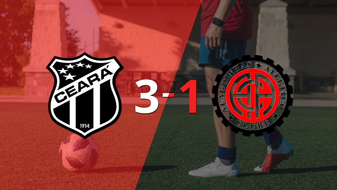 Ceará fue más y venció por 3 a 1 a Atlético Alagoinhas