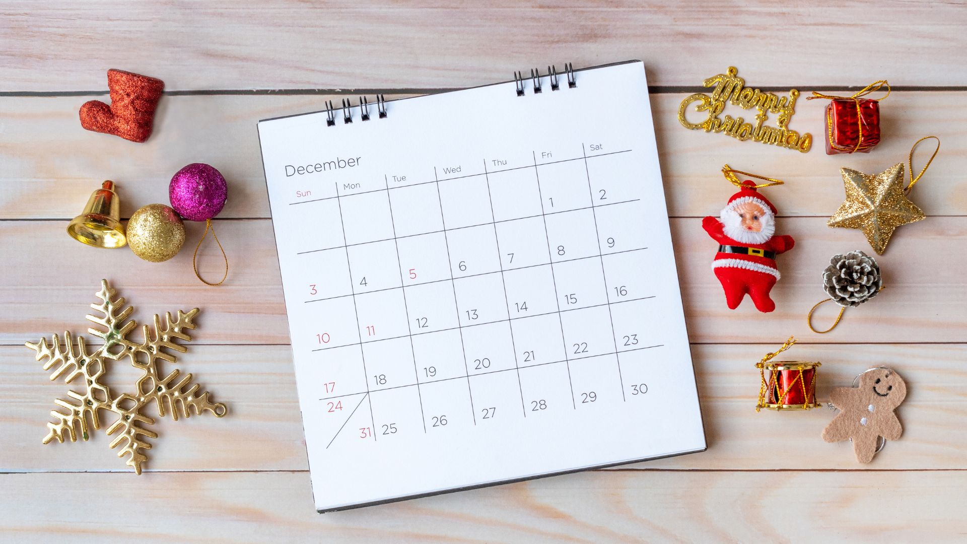 Calendario de los feriados y días no laborables que quedan en diciembre, último mes del 2022