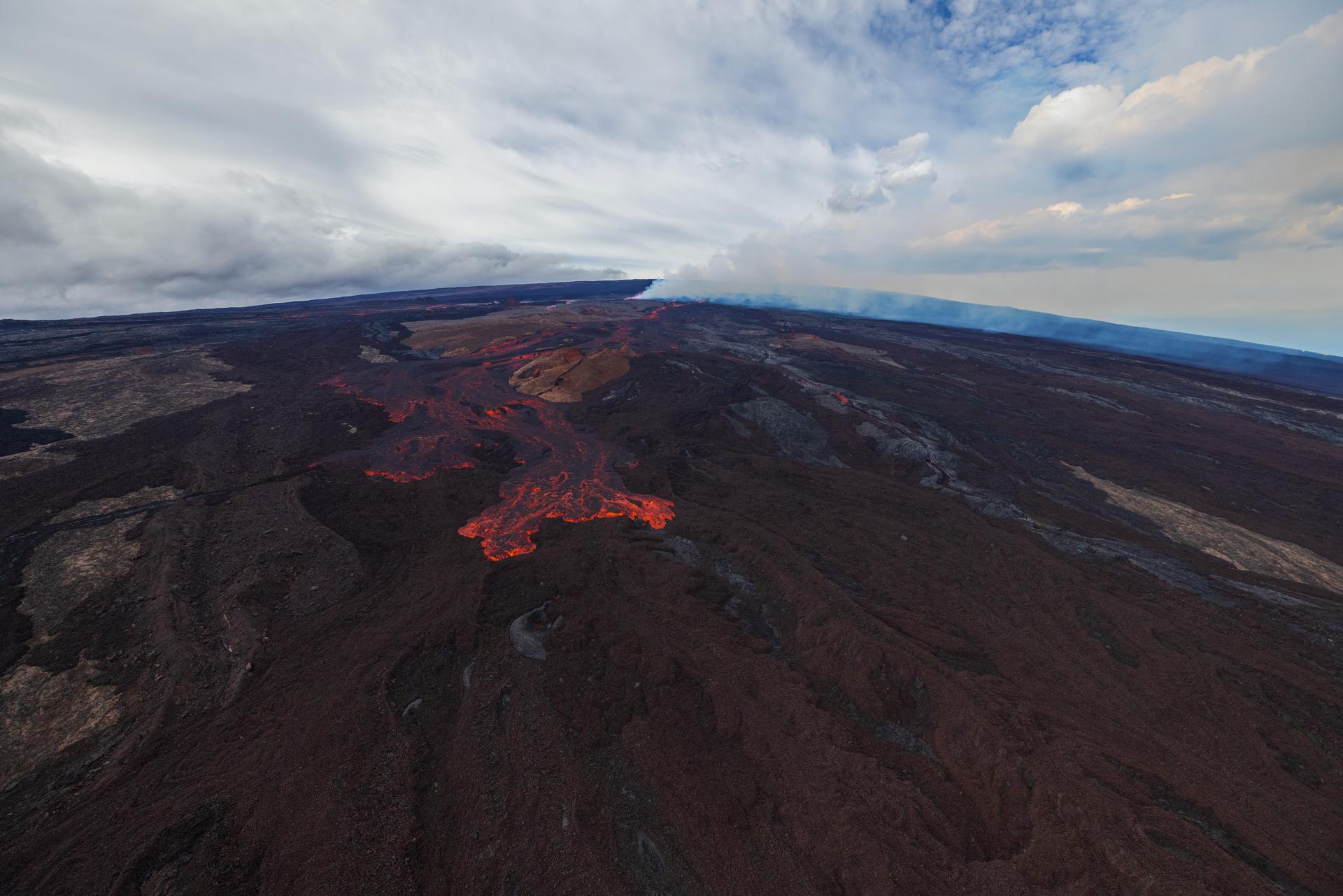Una vista del volcán Mauna Loa