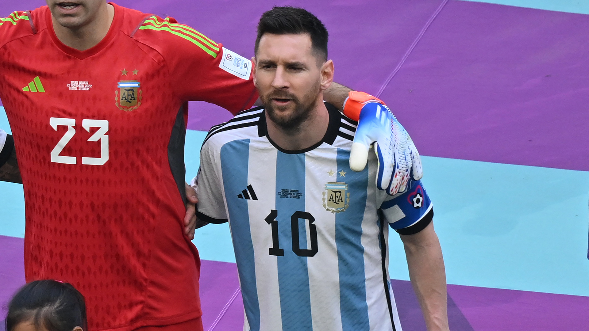 El capitán de la selección argentina tuvo la primera chance de gol (AFP)