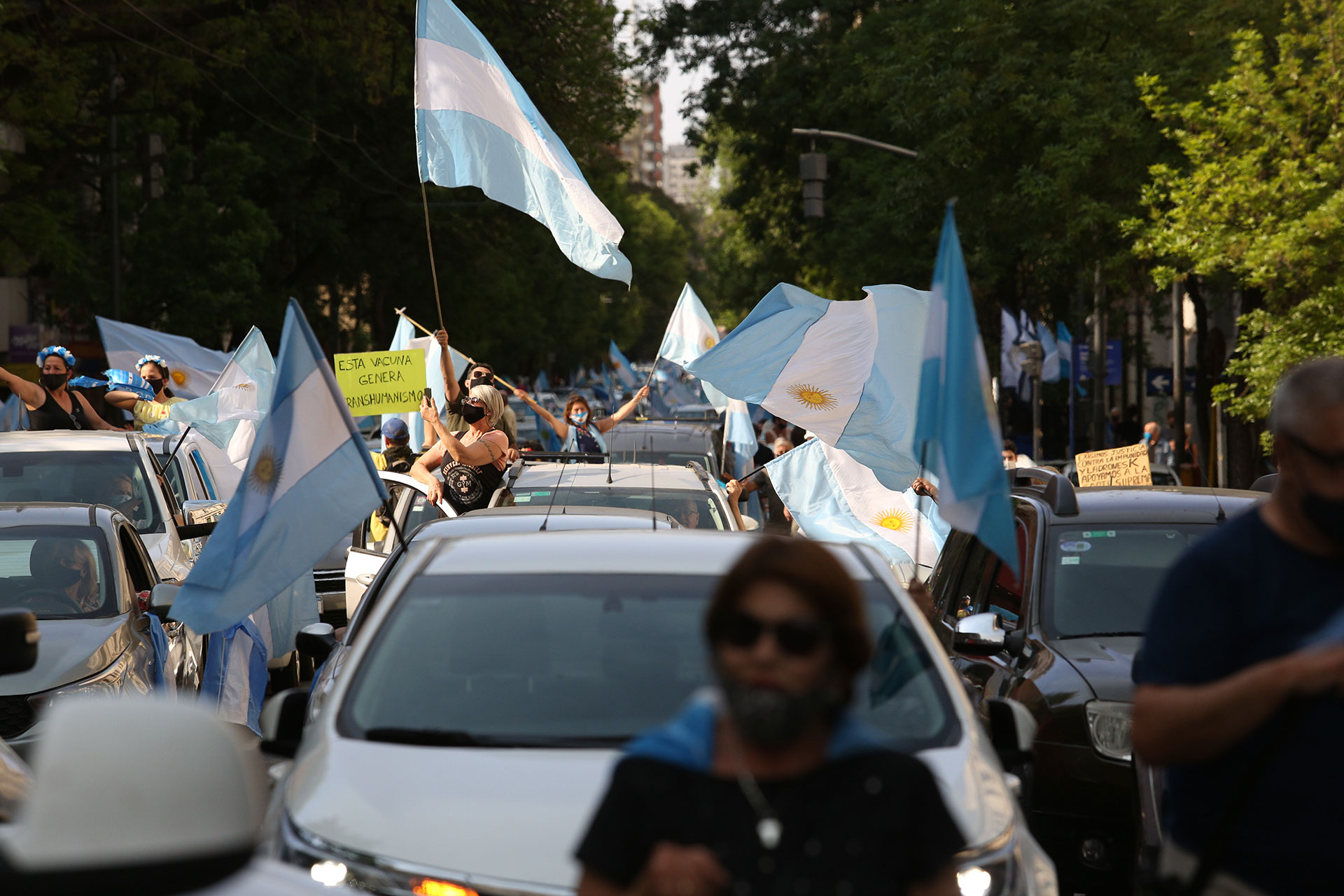 En Córdoba los manifestantes también salieron con sus autos