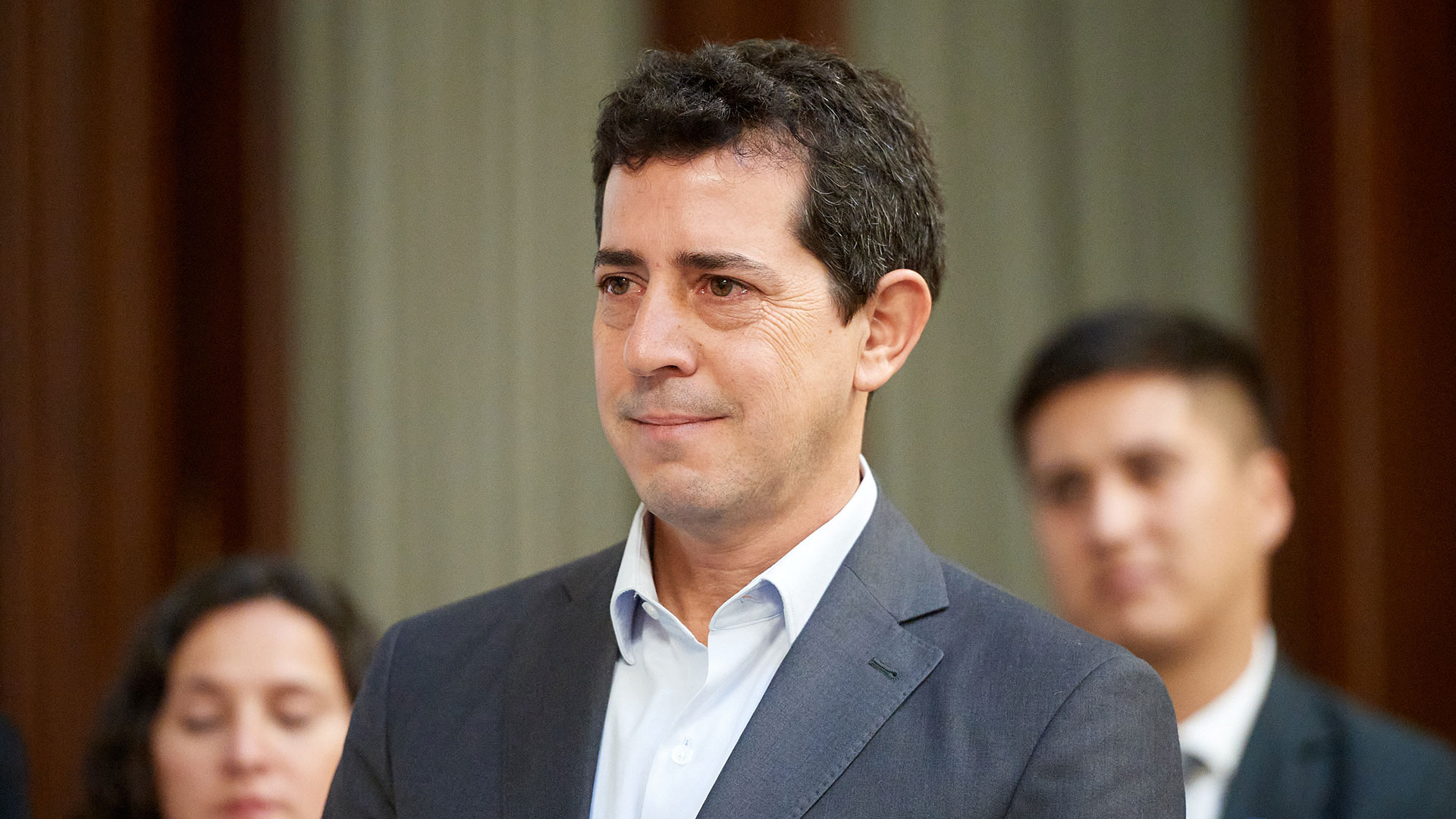 El ministro del Interior, Wado De Pedro, el presidenciable de Juan Grabois para 2023