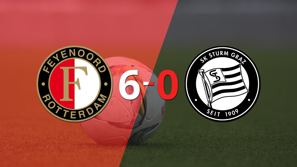 Feyenoord golea 6-0 a Sturm Graz y Alireza Jahanbakhsh firma doblete