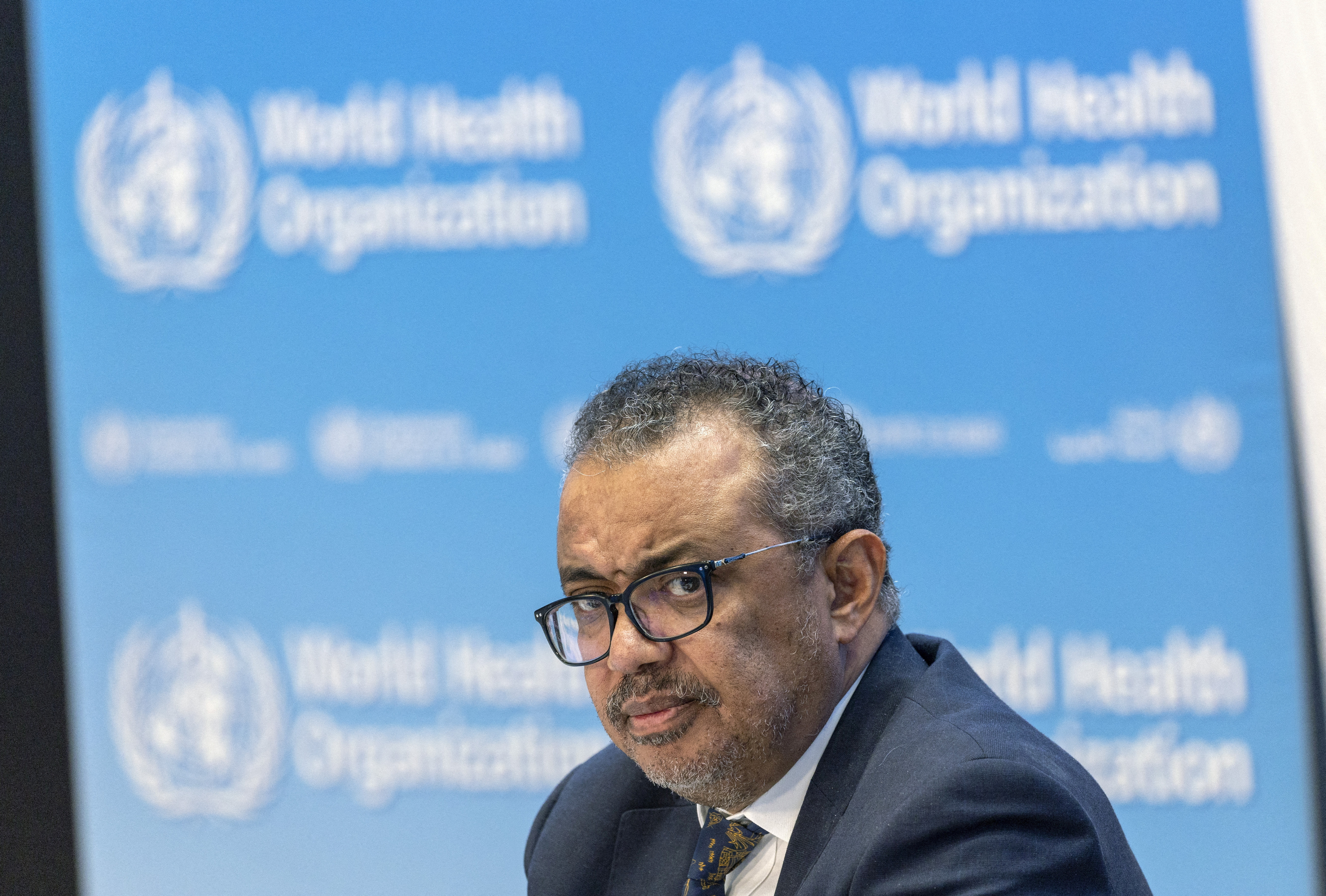 Le directeur général de l'Organisation mondiale de la santé (OMS), le Dr Tedros Adhanom Ghebreyesus, assiste à un briefing à Genève, en Suisse, le 14 décembre 2022. REUTERS/Denis Balibouse/File