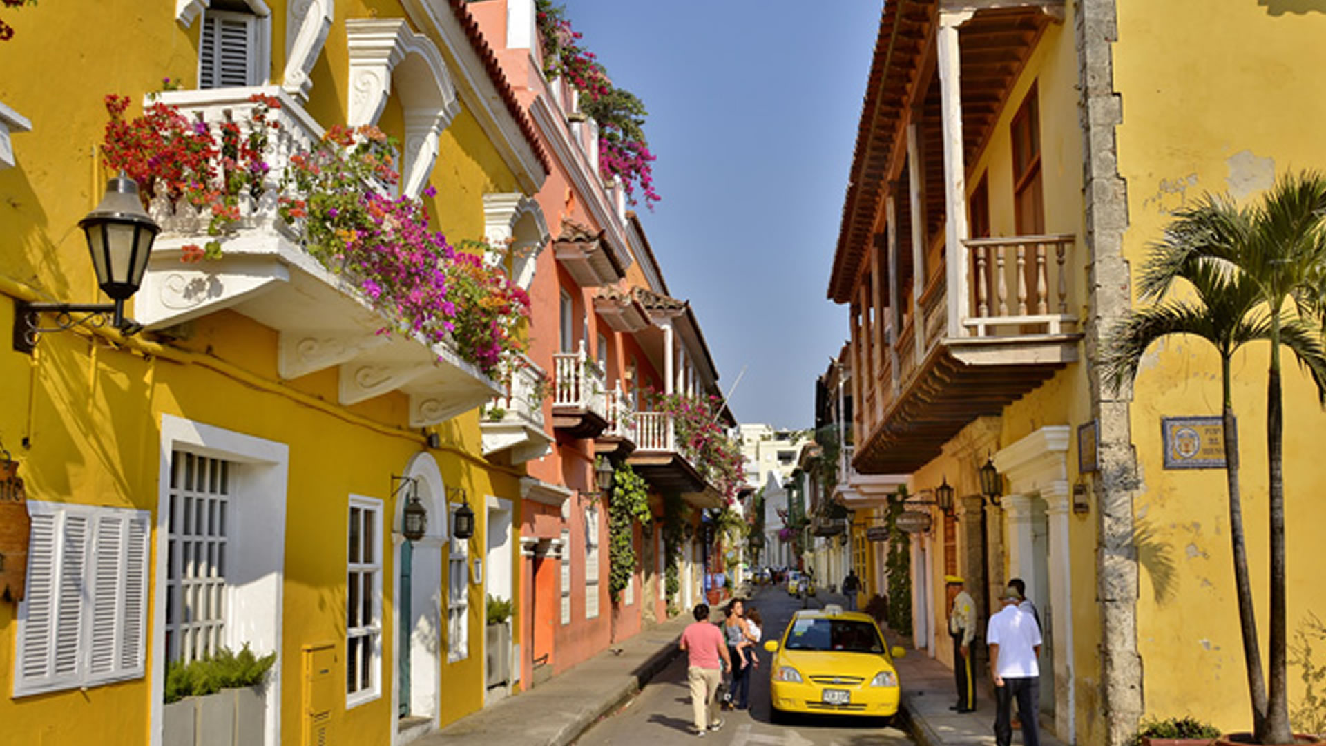 Centro histórico de Cartagena de Indias en Colombia.