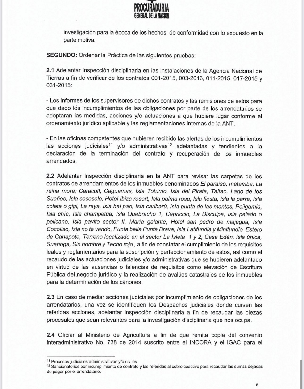 Por Irregularidades En Arrendamientos En Las Islas Del Rosario Procuraduría Investigará A Cinco 6872