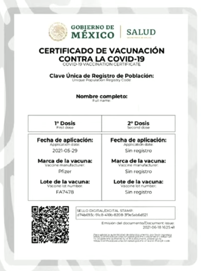 Requisito para atención presencial - Certificado de Vacunación