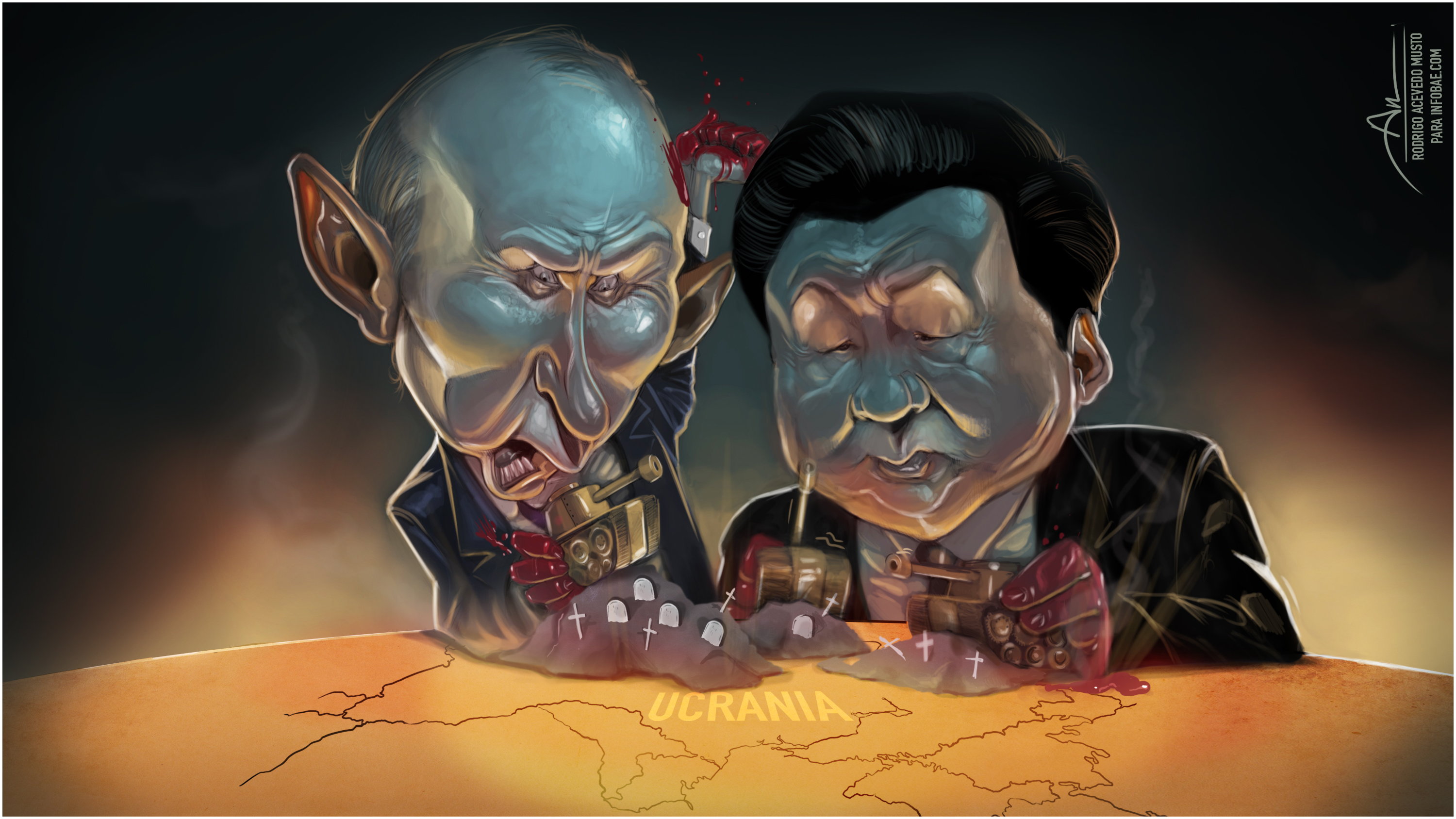 Vladimir Putin y Xi Jinping sellaron un pacto que convierte al jefe de estado chino en cómplice de la invasión a Ucrania (Rodrigo Acevedo / Infobae)